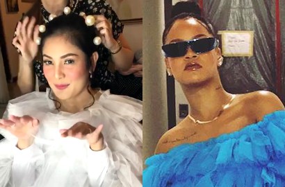 Terilhami Rihanna, Netter Sebut Gaun Nindy Mirip Kemoceng dan Pohon Natal