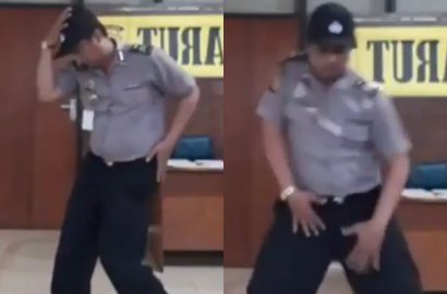 Buset, Kelakuan Polisi 'Zaman Now' Kayak Gini Nih... Joget Ala Michael Jackson Sampai Viral!