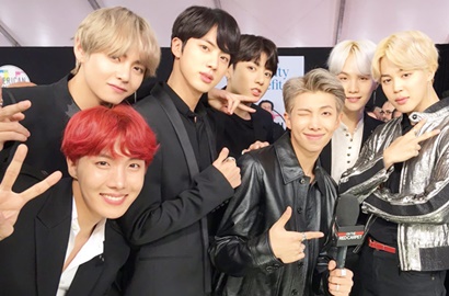 Adu Ganteng, Siap-Siap Histeris Lihat BTS di Red Carpet AMA 2017