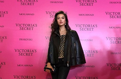 Hadiri Victoria's Secret Show, Begini Cantiknya Raline Shah Selfie Bareng Bella Hadid