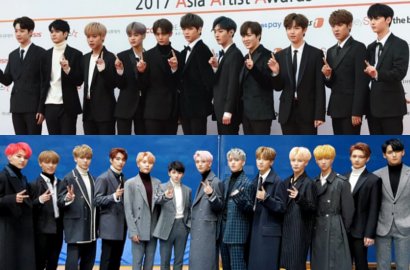Intip Gaya Kece Wanna One-Seventeen Cs di Red Carpet MAMA Vietnam