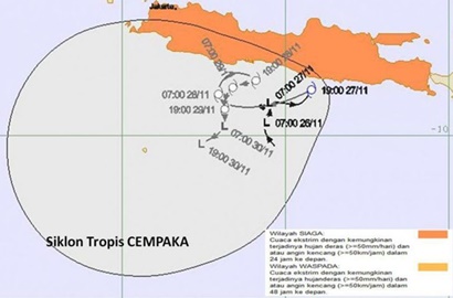 Badai Cempaka Sebabkan Banjir Hingga Tanah Longsor, Begini Penjelasan BMKG