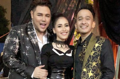 Ivan Gunawan Peluk Ayu Ting Ting di HUT Trans 2017, Tatapan Ruben Onsu Ini Bikin Salfok