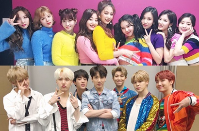 BTS dan Twice Pose Unyu Bareng Personel X-Japan Hingga AKB48
