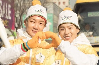 Serunya Seung Hoon-Jin Woo Winner Jadi Pembawa Obor Pyeongchang Olympics