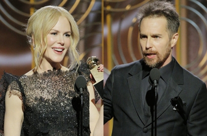 Sam Rockwell dan Nicole Kidman Raih Penghargaan di Golden Globes 2018