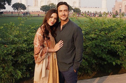 Liburan Bareng Hamish ke Taj Mahal, Raisa Cantik Pakai Sari Ala Wanita India