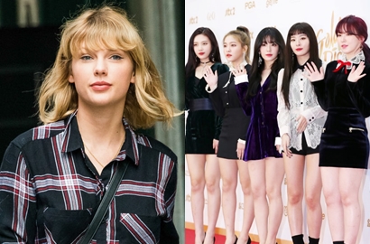 Taylor Swift Pakai Busana Kembaran dengan Red Velvet, Ini Tanggapan Fans