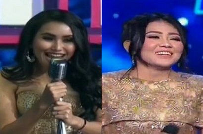 Sama-Sama Pakai Gaun Warna Ini, Cantik Ayu Ting Ting atau Via Vallen di Dahsyatnya Awards?