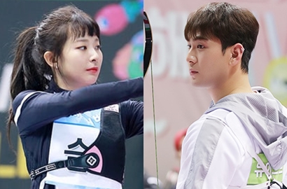 Seriusnya NU'EST Hingga Red Velvet cs di Kompetisi Panahan 'ISAC' 2018