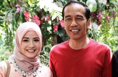 Pamer Foto Bareng Presiden Jokowi, Haters Sebut Natasha Rizki 'Cebong'