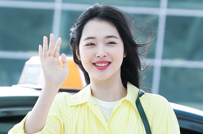 Disambut Hangat di Bali, Sulli Tebar Senyum dan Ceria Foto Bareng Fans