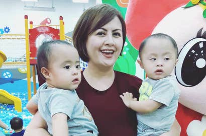 Lucu dan Menggemaskan, Cynthia Lamusu Buat Meme Dua Anak Kembarnya