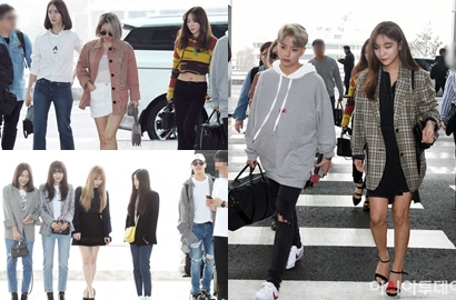 Intip Gaya Kece SNSD, Red Velvet dan f(x) Saat Berangkat ke Dubai