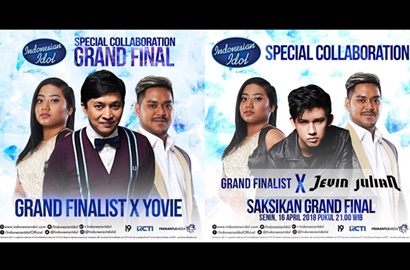 Grand Finalis 'Indonesian Idol' Kolaborasi dengan Yovie Widianto dan Jevin Julian