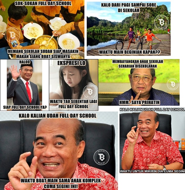 Jadi Kontroversi, Netter Bikin Meme Kocak Full Day School 