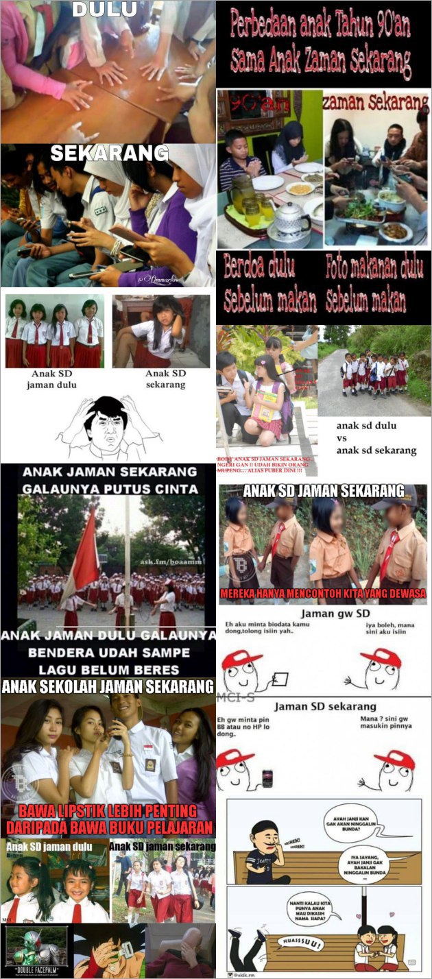 Meme Siswa Zaman Dulu Versus Sekarang Ini Bikin Miris Hingga Ngakak