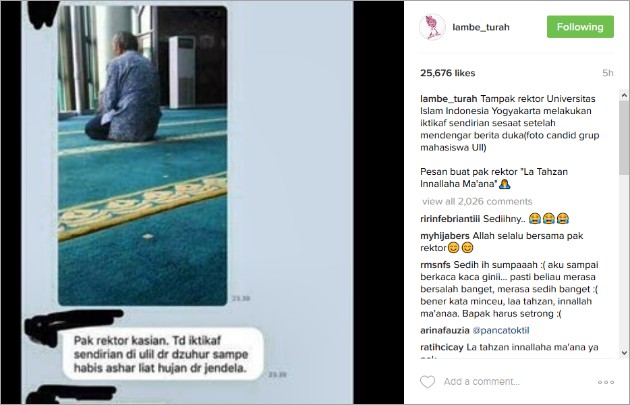 Mengharukan, Foto Rektor Unisi Saat Kabar Diksar Maut Terjadi