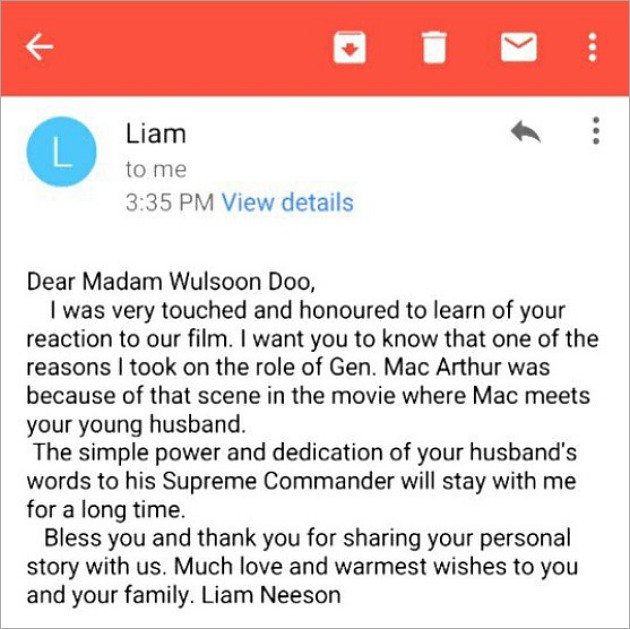 Mengharukan, Liam Neeson Tulis Surat Buat Istri Tentara 