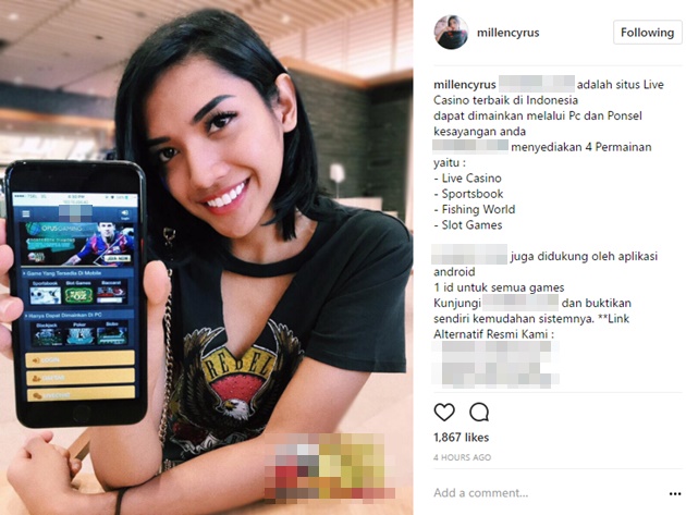 Endorse Aplikasi Judi, Millendaru Keponakan Ashanty