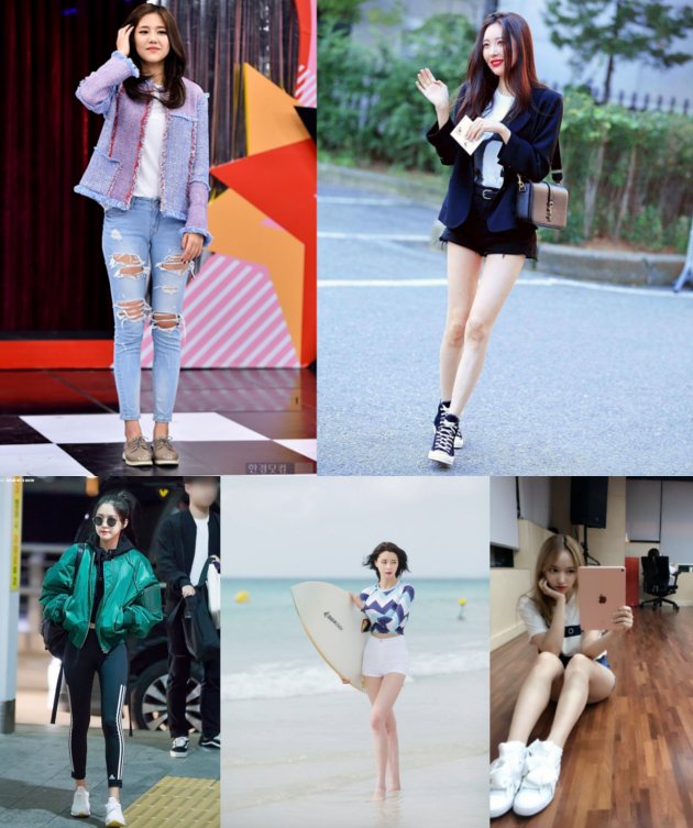 Mina-Seolhyun dan Sunmi Cs Tampil Sempurna Meski Tanpa Sepatu Hak Tinggi