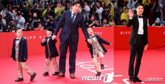Pakai Setelan Jas, Minho-Song Triplets Cs Adu Ganteng di Red Carpet BIFF 2017
