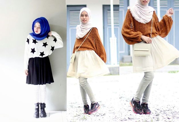 dress dengan cardigan