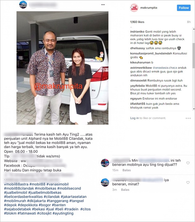  Ayu  Ting Ting  Jual Mobil  Mewah  Miliknya Netter Bangkrut 