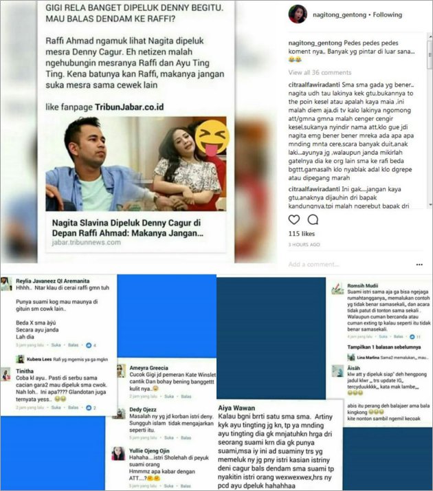 Nagita Dipeluk Denny Cagur