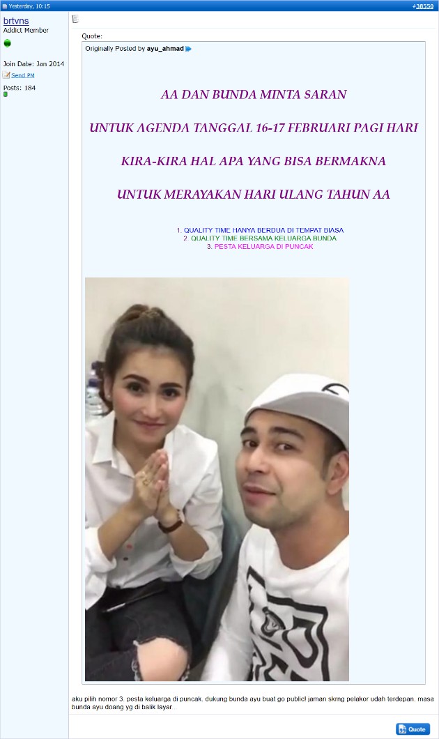 Detik forum ayu ting ting dan raffi ahmad