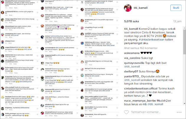 Netizen Komentari 'Cinta dan Kesetiaan', Titi Kamal Ungkapkan Ini