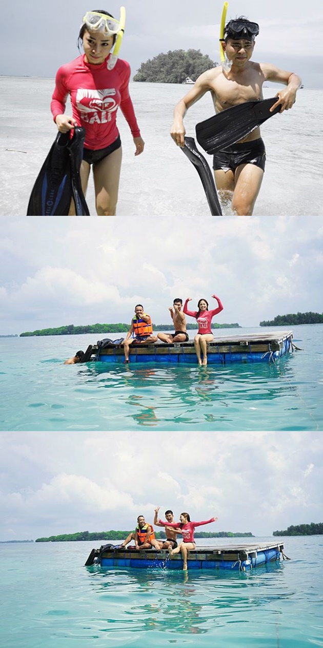 Gaya pakaian Nikita Willy menyelam di laut ini bikin terpana