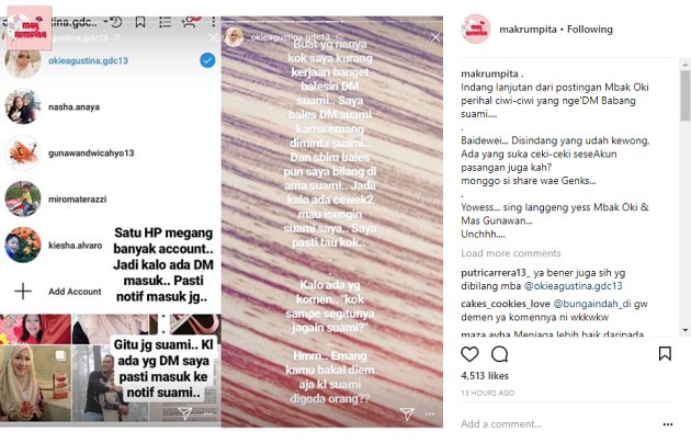 Disindir Kurang Kerjaan Sering Cek DM Suami, Okie Agustina Disindir Kurang Kerjaan Sering Cek DM Suami, Okie Agustina