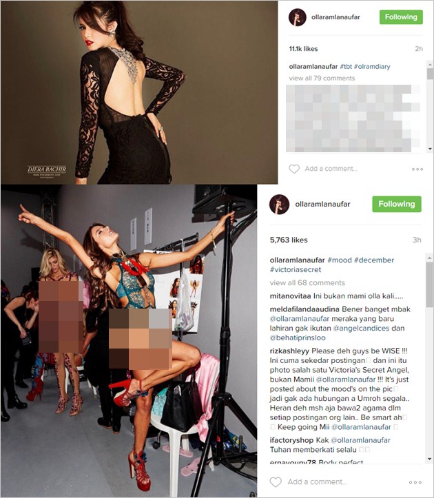 Tak Mau Kalah dari Model Victoria's Secret, Olla Ramlan Tampil Seksi Pamer Punggung