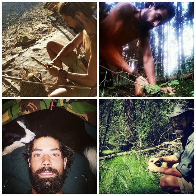 orang-orang hidup di hutan dan meninggalkan duniawi