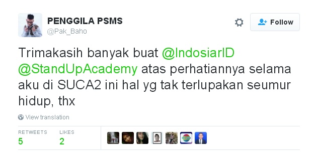Pak Baho Didiskualifikasi dari 'SUCA 2'