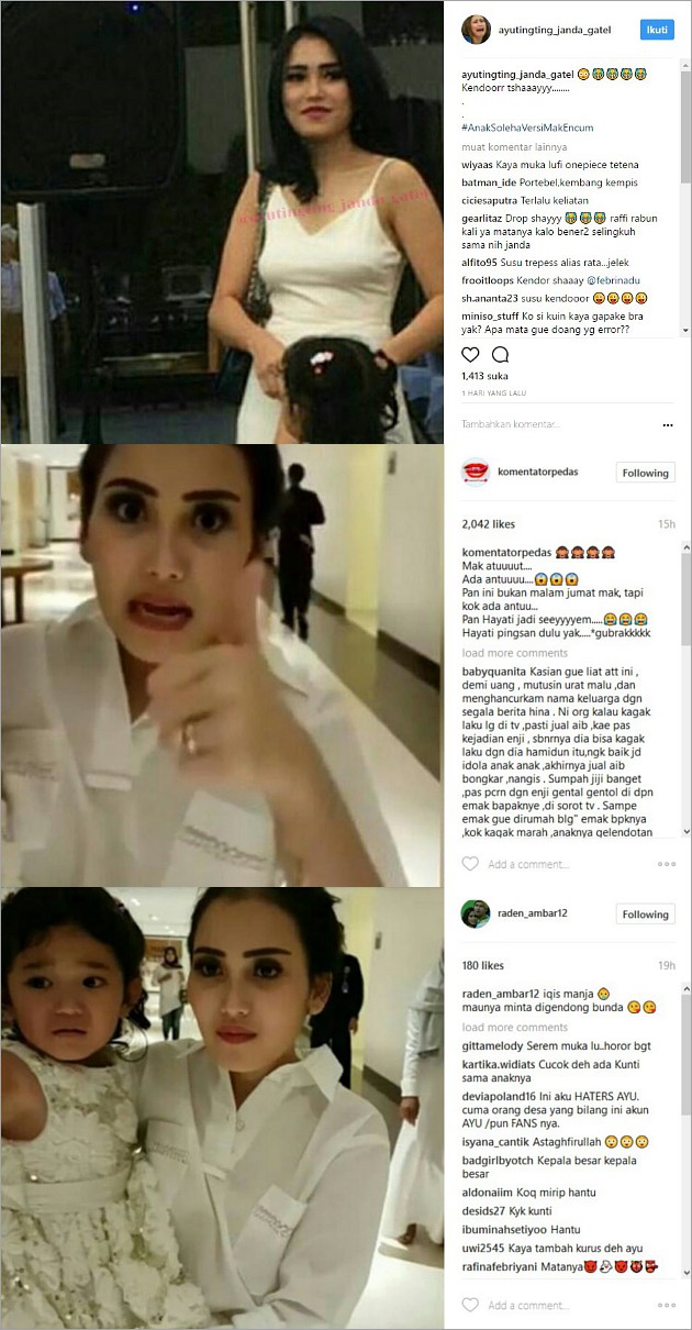 Pamer Dada Kendor, Riasan Wajah Ayu Ting Ting Bikin Bilqis