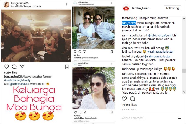 Pamer Foto Keluarga Bunga Zainal Disindir Kalah Cantik 