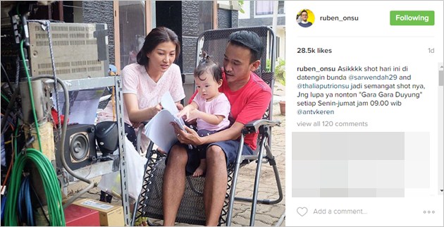 Penyemangat Ruben Onsu Syuting 'Gara-Gara Duyung'
