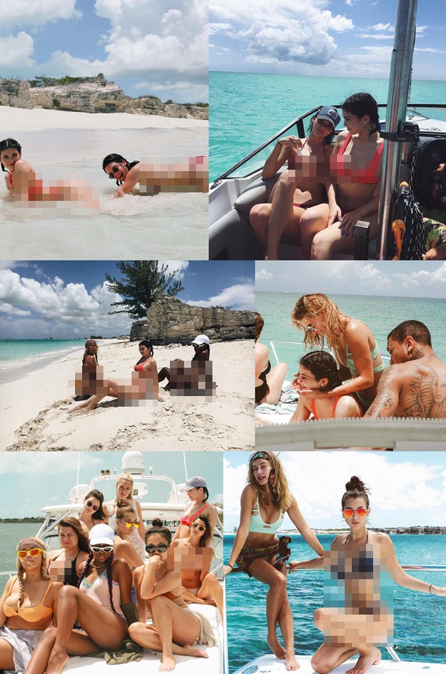Rayakan Ultah ke-19, Kylie Jenner Adu Seksi Berbikini Bareng Kendall-Hailey Baldwin