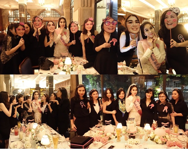 Jelang Nikah, Sandra Dewi Jadi Pengantin Dadakan di Pesta Lajang