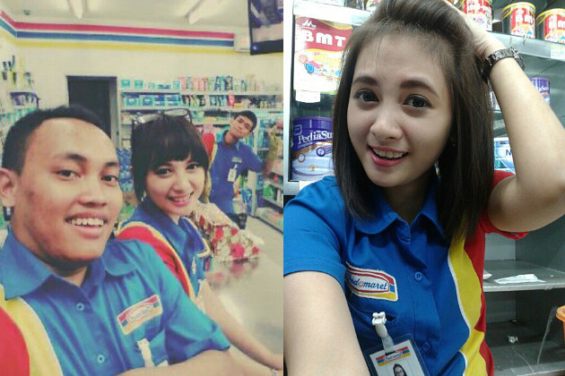 pegawai indomaret cantik