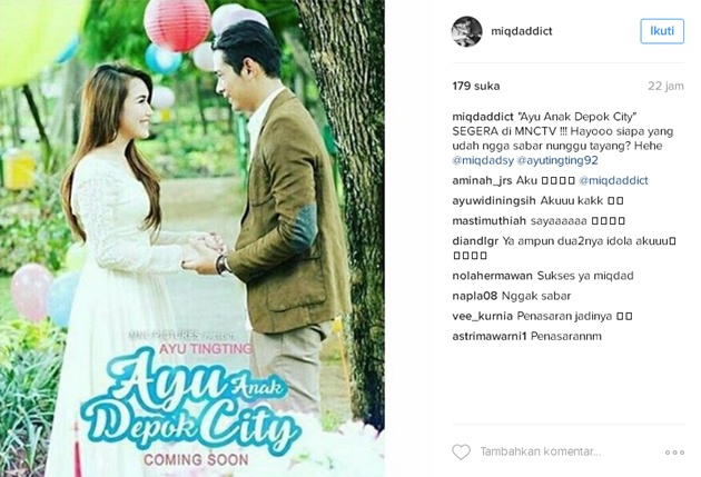 Poster AADeCi Ayu Ting Ting dan Miqdad