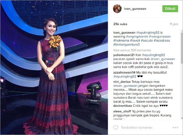Diminta Jauhi Raffi, Ayu Ting Ting Didoakan Netter Berjodoh dengan Ivan Gunawan