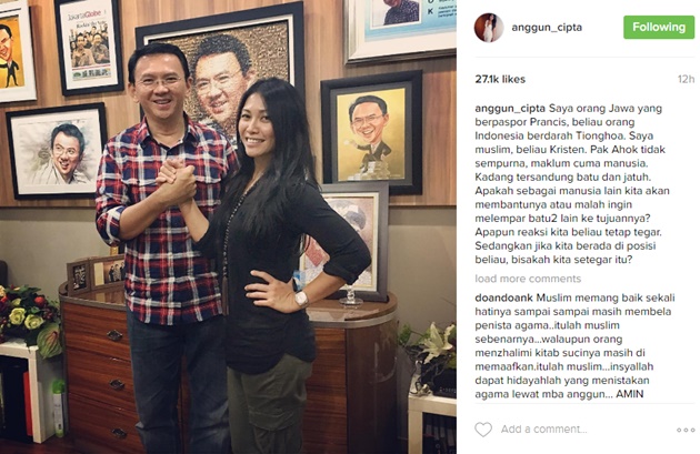 Ahok Didukung Anggun