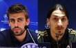 Gerard Pique Waspadai Striker AC Milan Zlatan Ibrahimovic