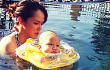 Lucunya Anak Cathy Sharon Belajar Berenang