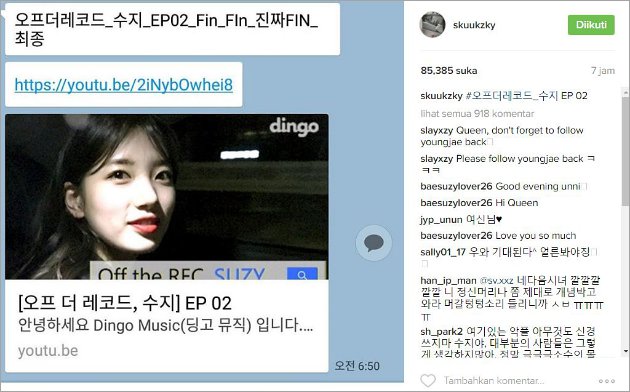 Promosi 'Off the Record' Eps 2 Dirilis, Suzy Bakal Bahas Lee Min Ho?