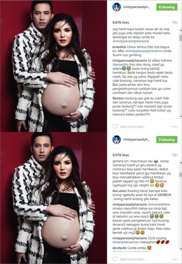 Nindy Ngamuk di Medsos