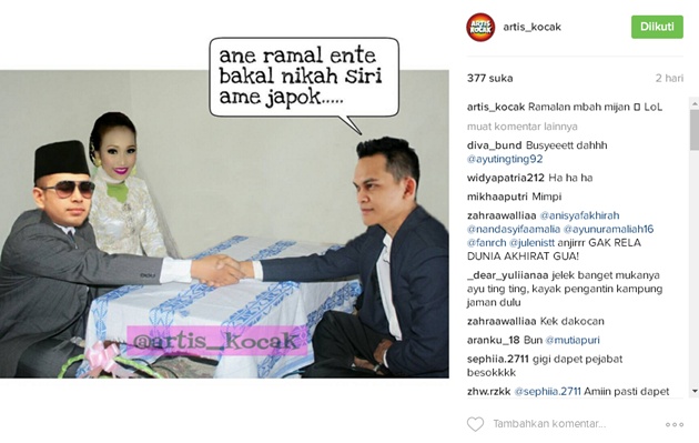 Meme 'Pernikahan' Raffi dan Ayu